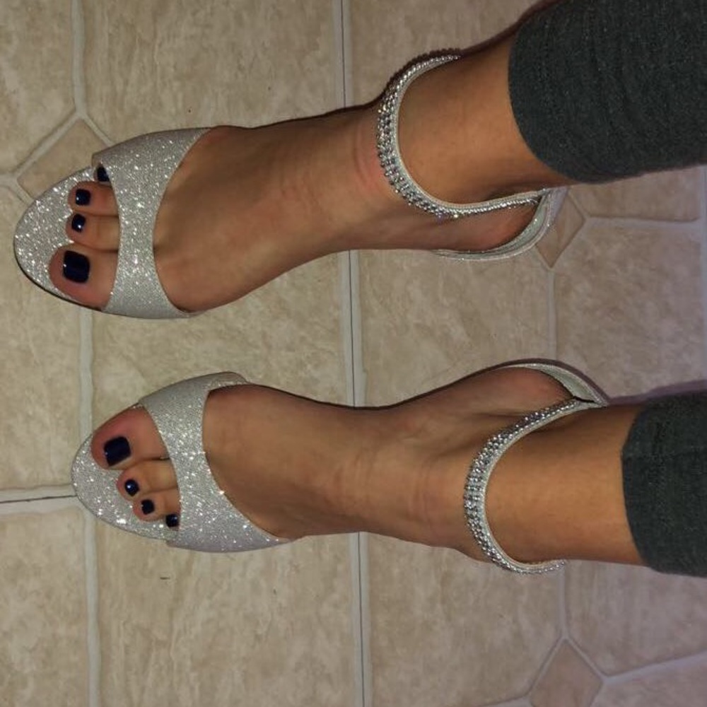 Nina silver high heels